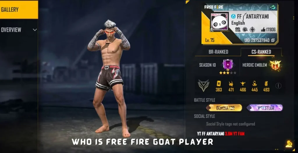 who is Free Fire GOAT Player